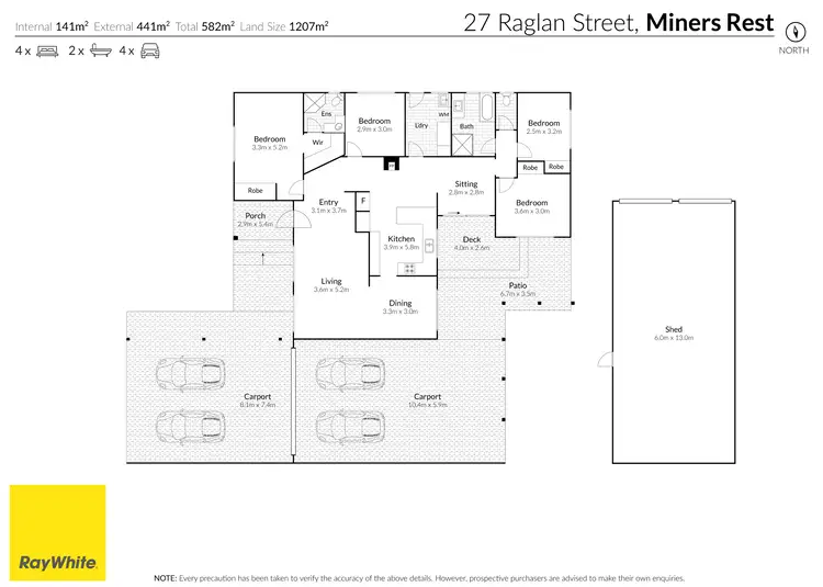 Floorplan of Homely house listing, 27 Raglan Street, Miners Rest VIC 3352