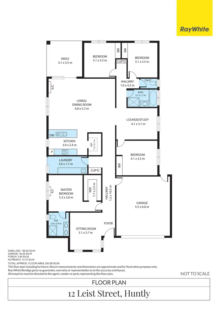 Floorplan of Homely house listing, 12 Leist Street, Huntly VIC 3551