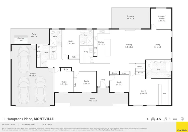 Floorplan of Homely house listing, 11 Hamptons Place, Montville QLD 4560