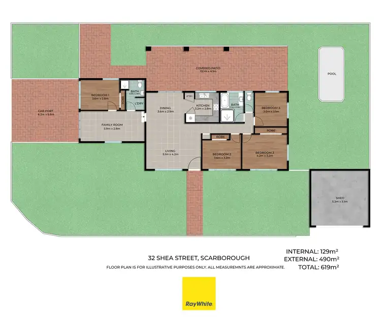 Floorplan of Homely house listing, 32 Shea Street, Scarborough QLD 4020