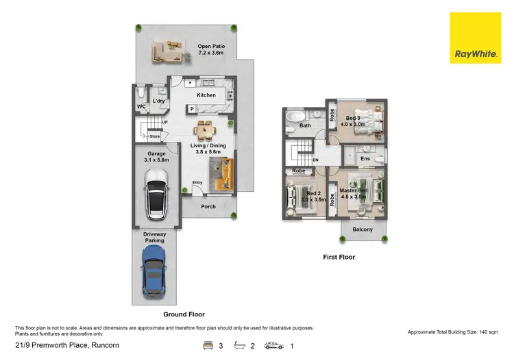 Floorplan of Homely townhouse listing, 21/9 Premworth Place, Runcorn QLD 4113