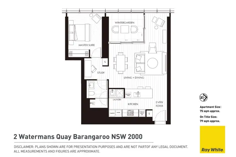 Floorplan of Homely apartment listing, Level 16/2 Watermans Quay, Sydney NSW 2000