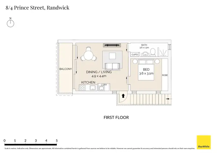 Floorplan of Homely apartment listing, 8/4 Prince Street, Randwick NSW 2031
