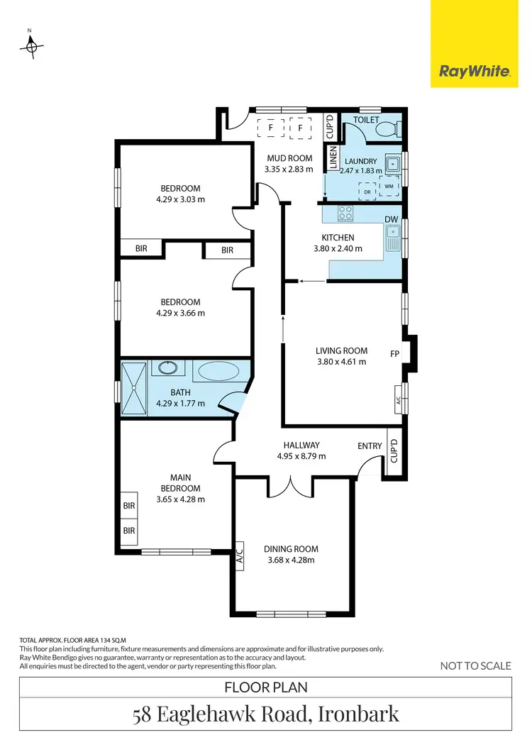 Floorplan of Homely house listing, 58 Eaglehawk Road, Ironbark VIC 3550