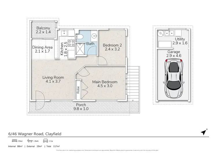 Floorplan of Homely apartment listing, 6/46 Wagner Road, Clayfield QLD 4011