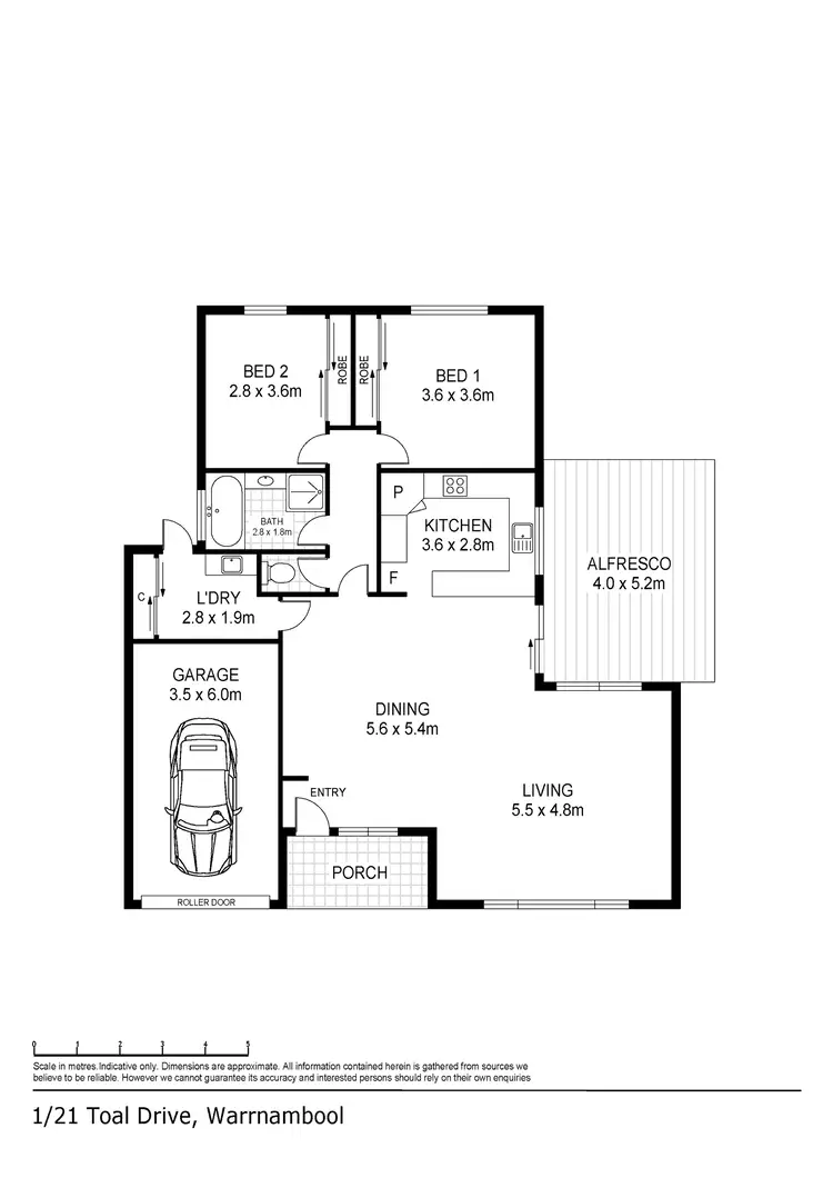Floorplan of Homely house listing, 1/21 Toal Drive, Warrnambool VIC 3280