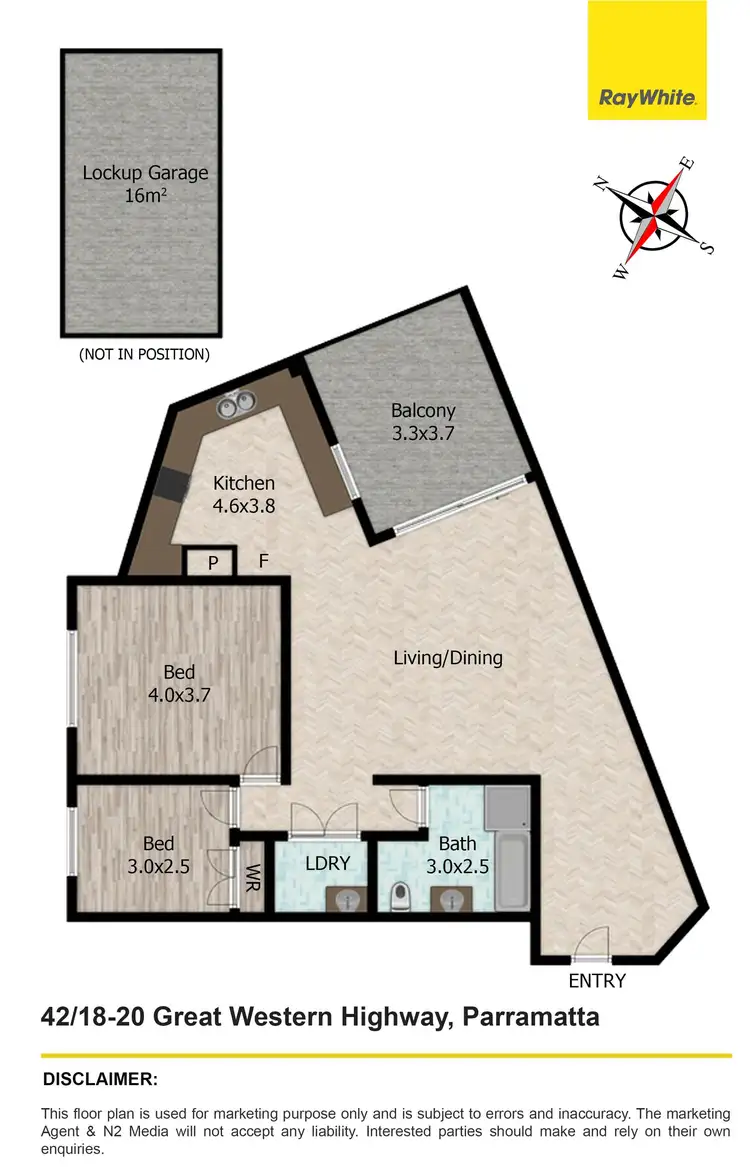 Floorplan of Homely apartment listing, 42/18-20 Great Western Highway, Parramatta NSW 2150
