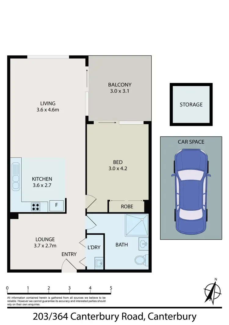 Floorplan of Homely apartment listing, 203/364 Canterbury Road, Canterbury NSW 2193
