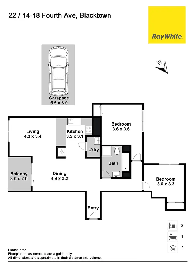 Floorplan of Homely unit listing, 22/14-18 Fourth Avenue, Blacktown NSW 2148
