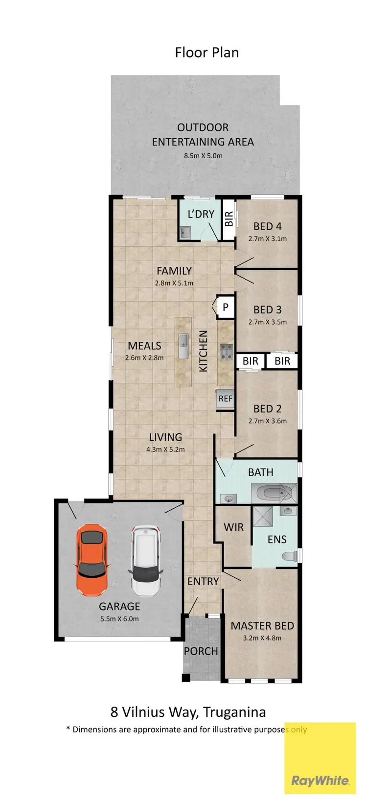 Floorplan of Homely house listing, 8 Vilnius Way, Truganina VIC 3029
