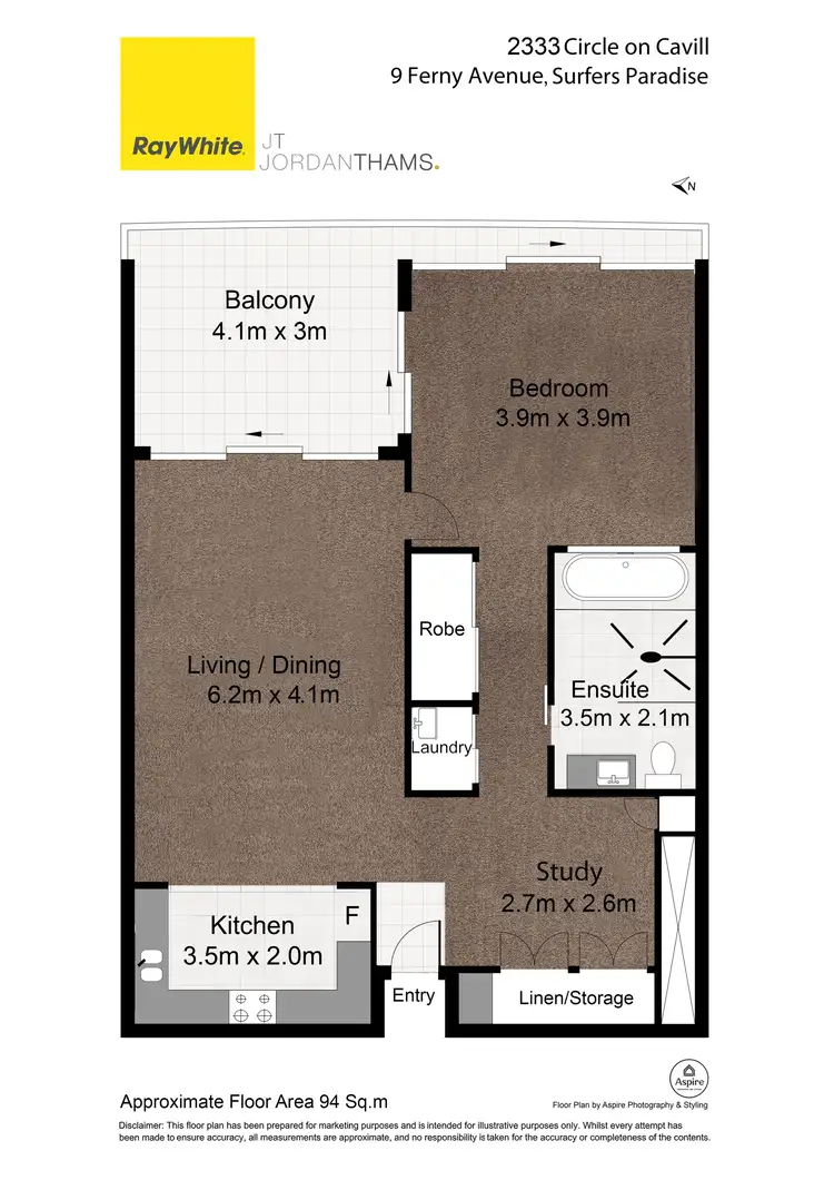 Floorplan of Homely apartment listing, 2333/9 Ferny Avenue, Surfers Paradise QLD 4217