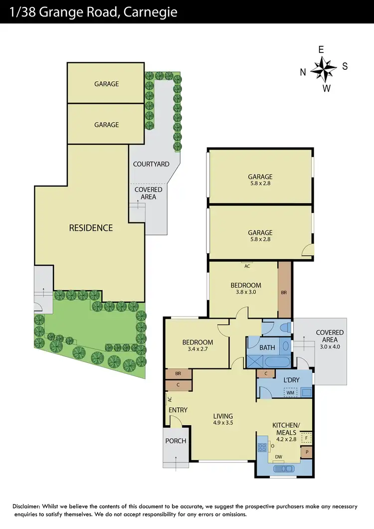 Floorplan of Homely unit listing, 1/38 Grange Road, Carnegie VIC 3163