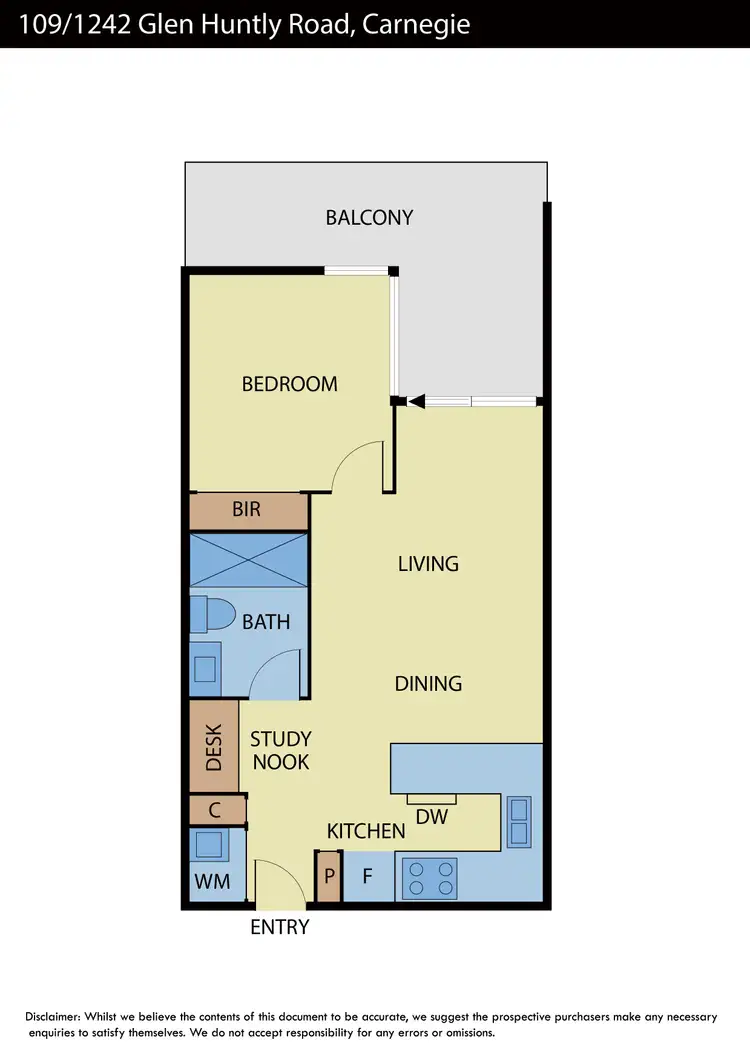 Floorplan of Homely apartment listing, 109/1242 Glen Huntly Road, Carnegie VIC 3163
