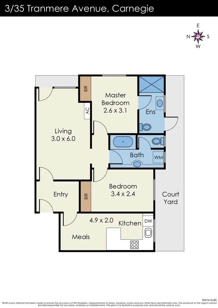Floorplan of Homely apartment listing, 3/35 Tranmere Avenue, Carnegie VIC 3163