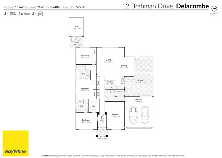 Floorplan of Homely house listing, 12 Brahman Drive, Delacombe VIC 3356