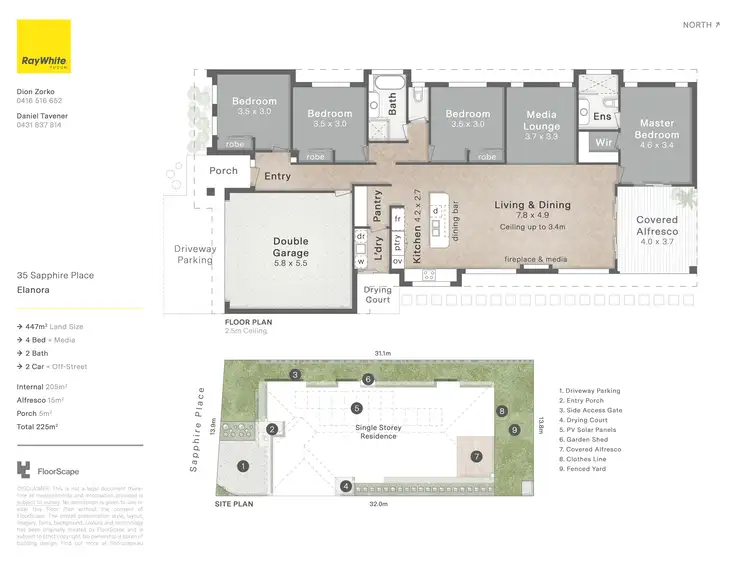 Floorplan of Homely house listing, 35 Sapphire Place, Elanora QLD 4221
