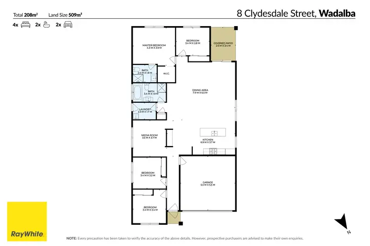 Floorplan of Homely house listing, 8 Clydesdale Street, Wadalba NSW 2259