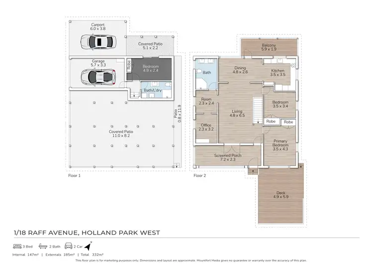 Floorplan of Homely house listing, 1/18 Raff Avenue, Holland Park QLD 4121