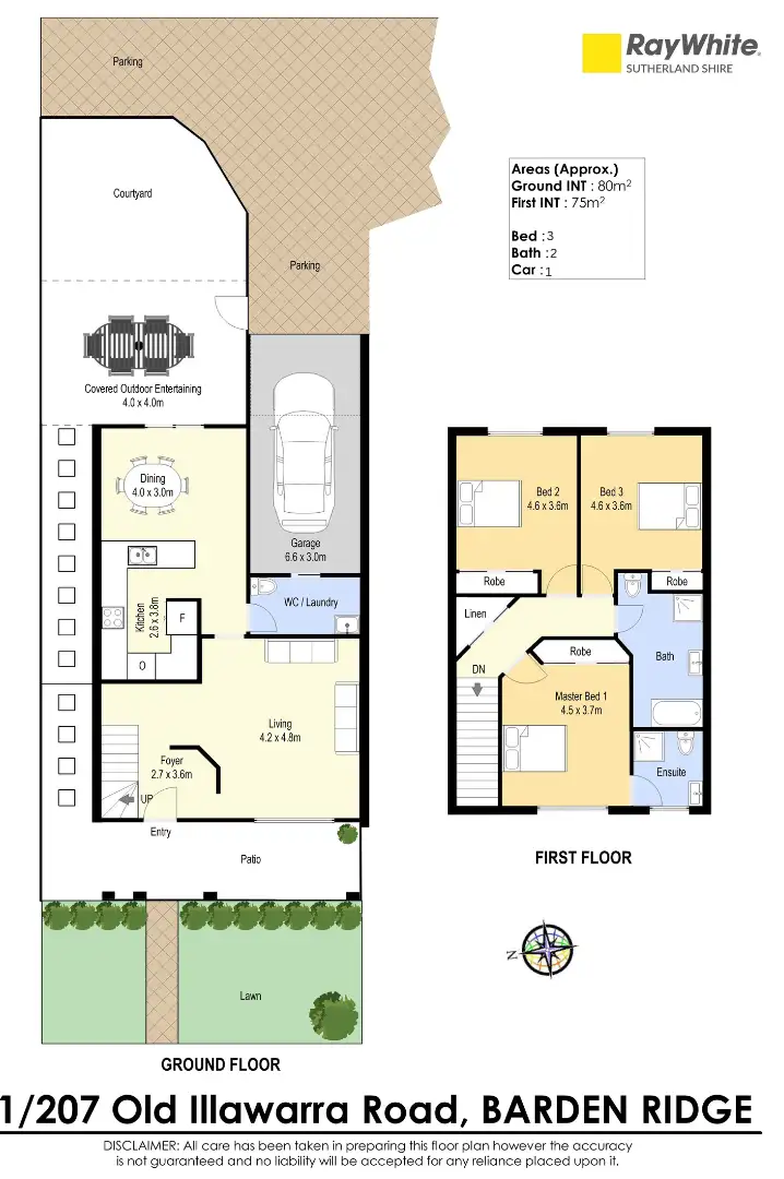 Floorplan of Homely semi-detached listing, 1/207 Old Illawarra Road, Barden Ridge NSW 2234