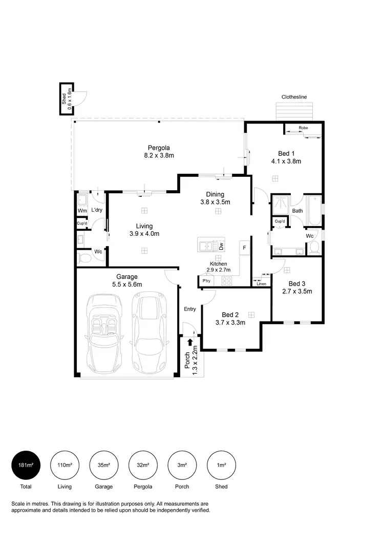 Floorplan of Homely house listing, 5 Brenda Terrace, Largs North SA 5016