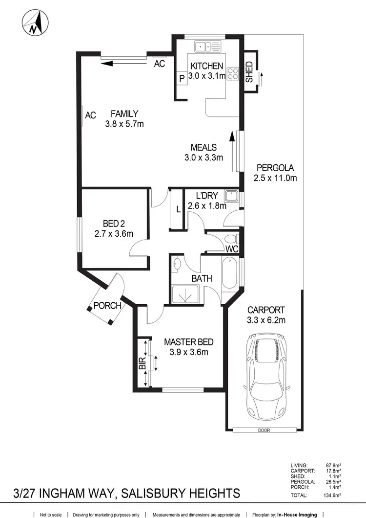 Floorplan of Homely house listing, 3/27 Ingham Way, Salisbury Heights SA 5109