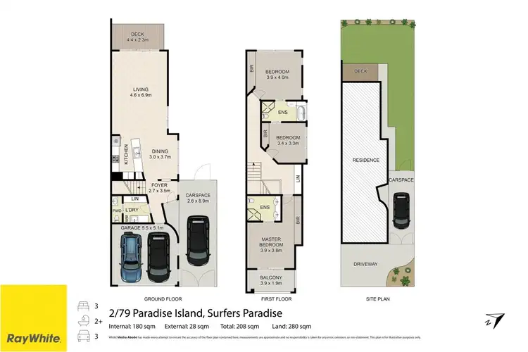 Floorplan of Homely townhouse listing, 2/79 Paradise Island, Surfers Paradise QLD 4217