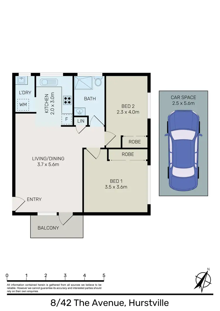 Floorplan of Homely unit listing, 8/42 The Avenue, Hurstville NSW 2220