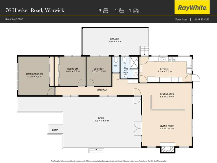 Floorplan of Homely house listing, 76 Hawker Road, Warwick QLD 4370