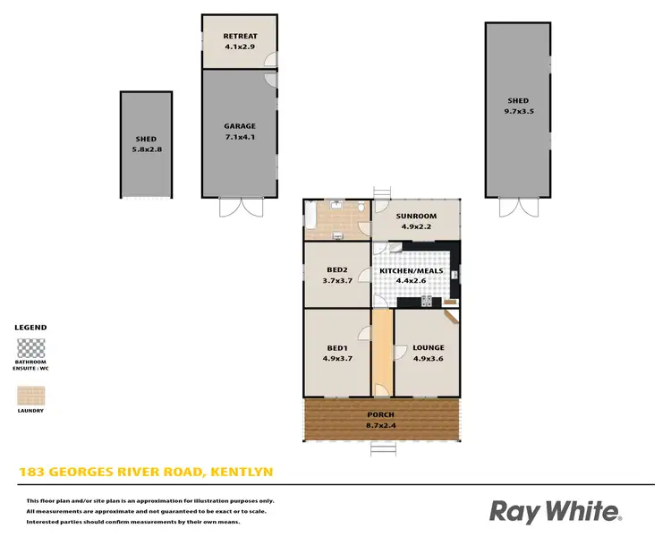 Floorplan of Homely rural property listing, 183 Georges River Road, Kentlyn NSW 2560