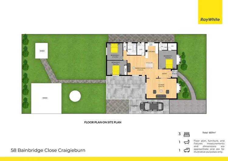 Floorplan of Homely house listing, 58 Bainbridge Close, Craigieburn VIC 3064