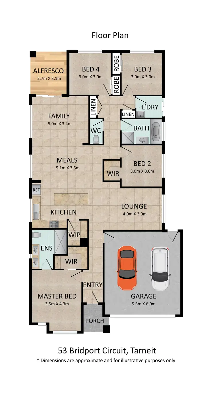 Floorplan of Homely house listing, 53 Bridport Circuit, Tarneit VIC 3029
