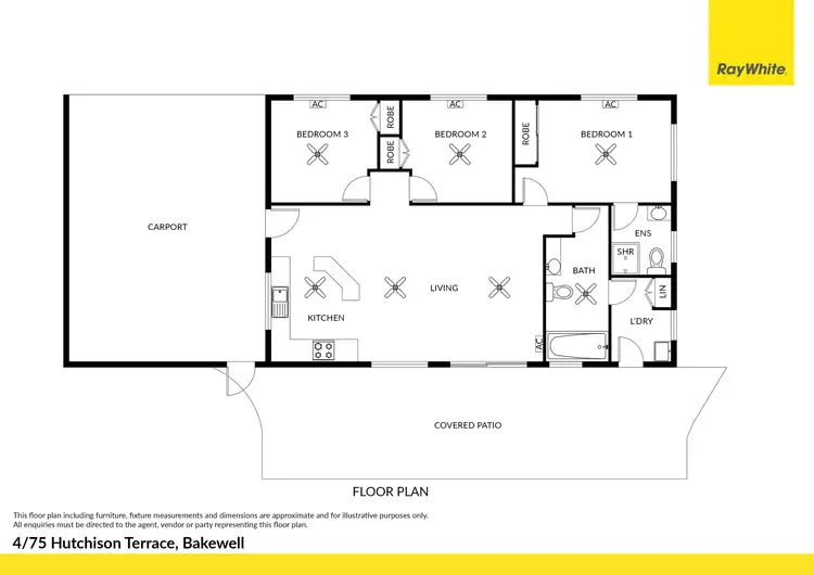 Floorplan of Homely unit listing, 4/75 Hutchison Terrace, Bakewell NT 832
