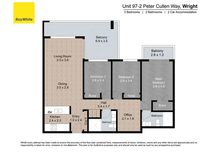 Floorplan of Homely unit listing, 97/2 Peter Cullen Way, Wright ACT 2611