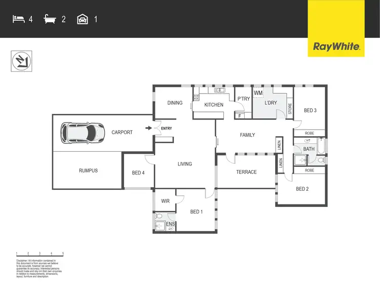 Floorplan of Homely house listing, 1 Bandjalong Crescent, Aranda ACT 2614