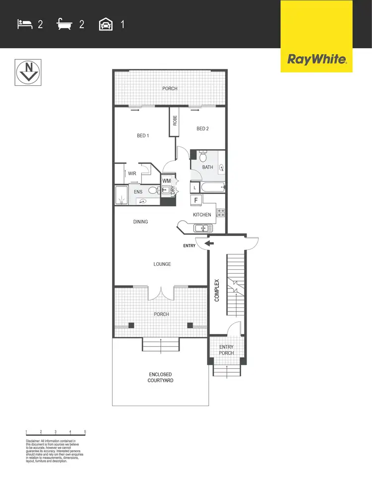 Floorplan of Homely unit listing, 15/30 David Street, Turner ACT 2612
