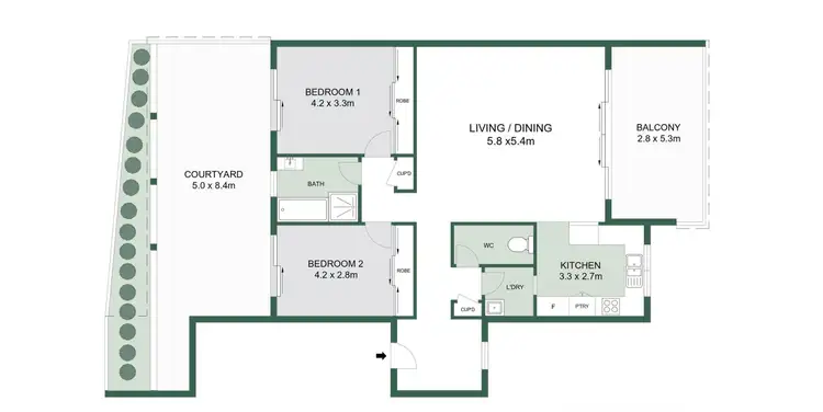 Floorplan of Homely apartment listing, 33/43A ST Marks Road, Randwick NSW 2031