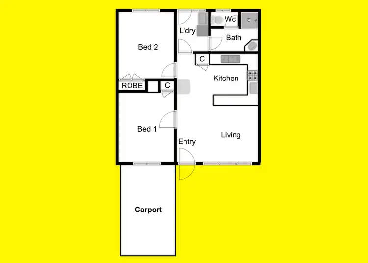 Floorplan of Homely block of units listing, 1-5/19 Hendy Road, Buronga NSW 2739