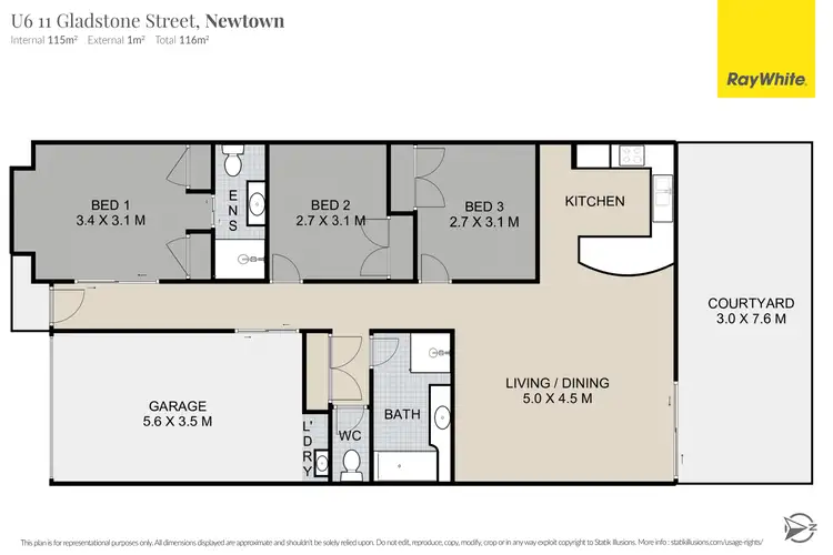 Floorplan of Homely unit listing, 6/11 Gladstone Street, Newtown QLD 4350