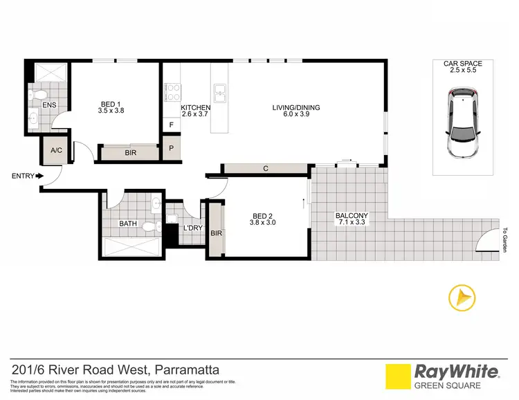 Floorplan of Homely apartment listing, 201/6 River Road West, Parramatta NSW 2150