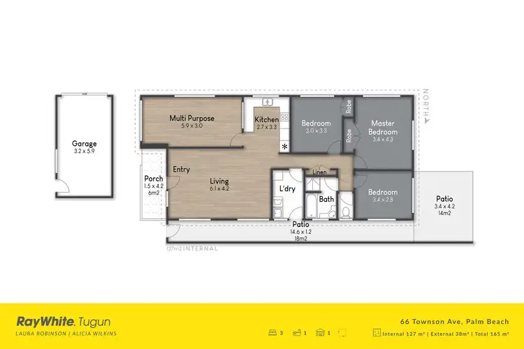 Floorplan of Homely house listing, 66 Townson Avenue *(also known as 53 Twenty Fourth Avenue), Palm Beach QLD 4221