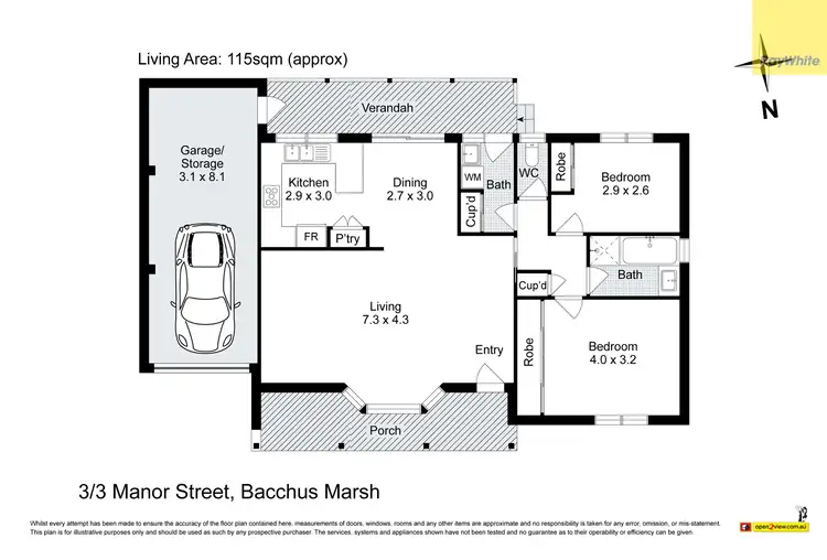 Floorplan of Homely unit listing, 3/3 Manor Street, Bacchus Marsh VIC 3340