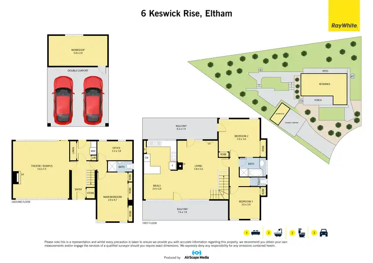 Floorplan of Homely house listing, 6 Keswick Rise, Eltham VIC 3095