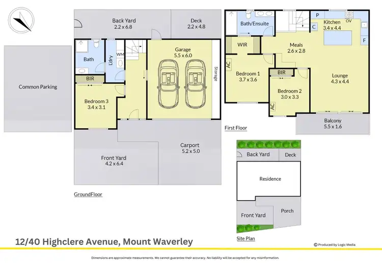 Floorplan of Homely townhouse listing, 12/40 Highclere Avenue, Mount Waverley VIC 3149