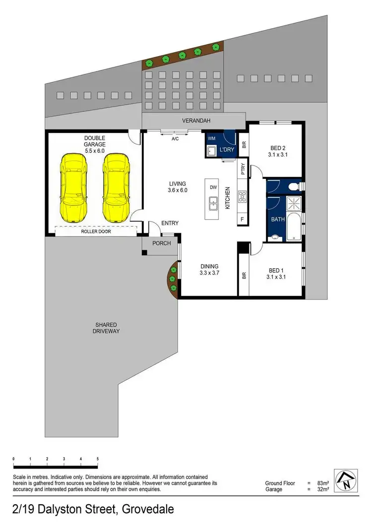 Floorplan of Homely unit listing, 2/19 Dalyston Street, Grovedale VIC 3216