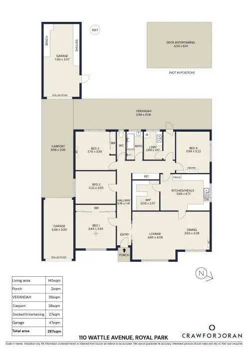 Floorplan of Homely house listing, 110 Wattle Avenue, Royal Park SA 5014