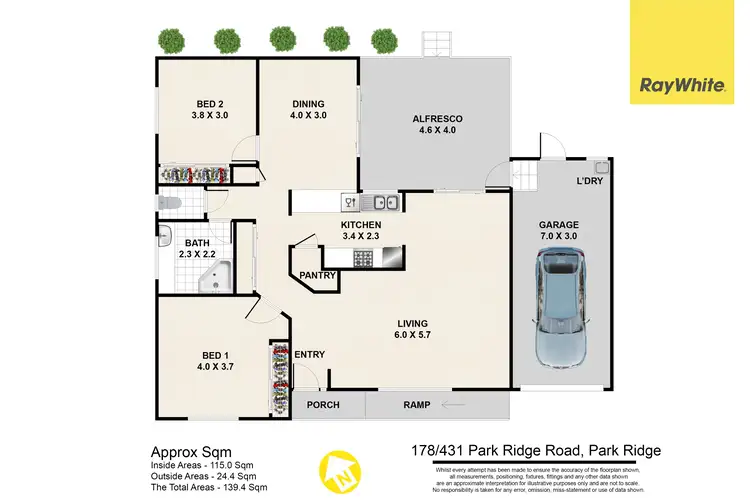 Floorplan of Homely retirement listing, 178/431-445 Park Ridge Road, Park Ridge QLD 4125