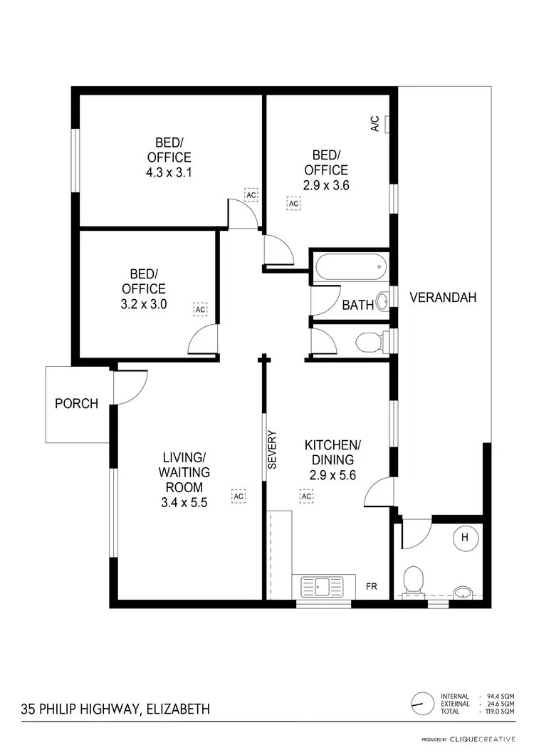 Floorplan of Homely house listing, 35 Philip Highway, Elizabeth SA 5112