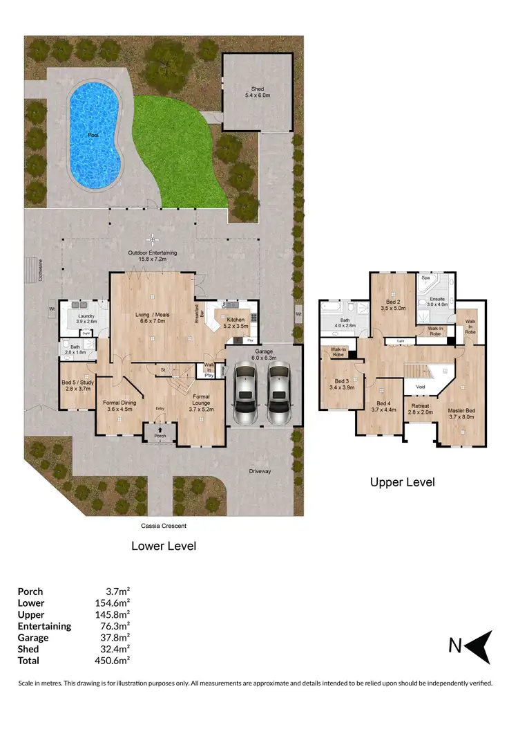 Floorplan of Homely house listing, 20 Cassia Crescent, Kidman Park SA 5025