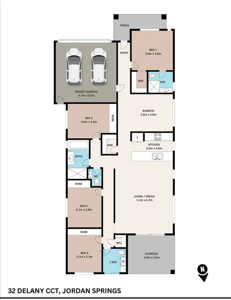 Floorplan of Homely house listing, 32 Delany Circuit, Jordan Springs NSW 2747