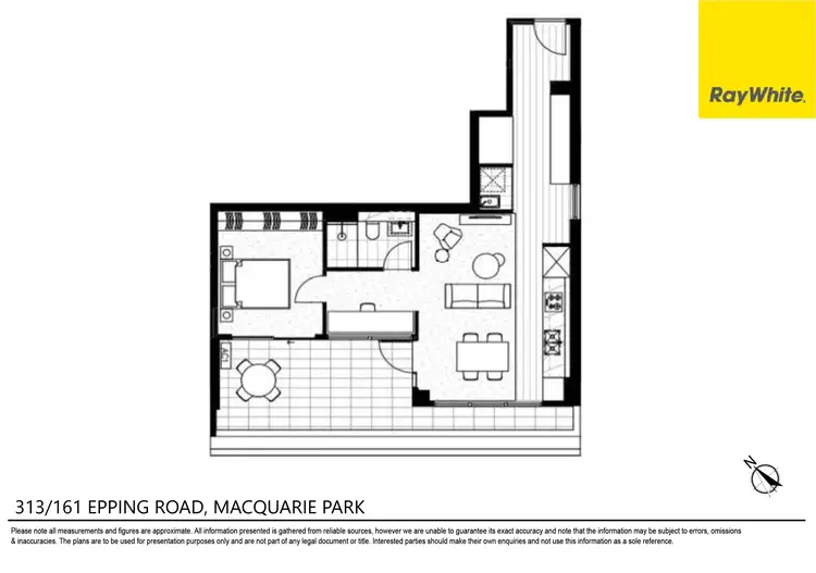 Floorplan of Homely unit listing, 313/161 Epping Road (Rear of the Block), Macquarie Park NSW 2113